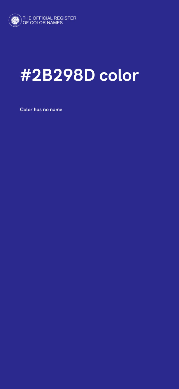 #2B298D color image
