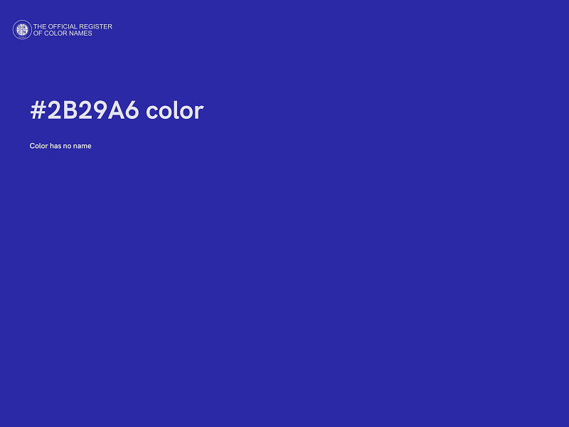 #2B29A6 color image