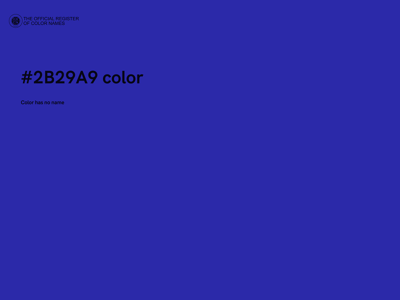 #2B29A9 color image