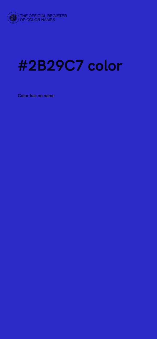 #2B29C7 color image