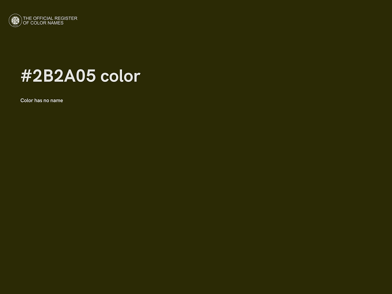 #2B2A05 color image