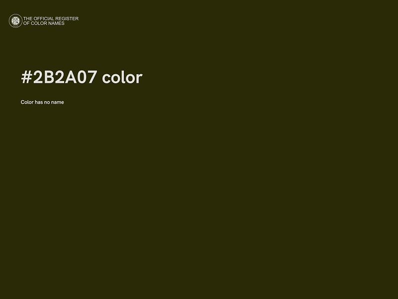 #2B2A07 color image