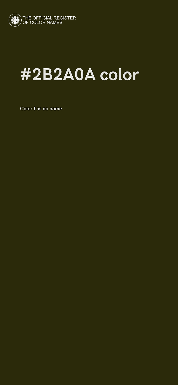 #2B2A0A color image