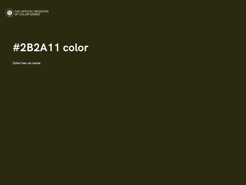 #2B2A11 color image