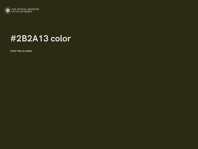 #2B2A13 color image