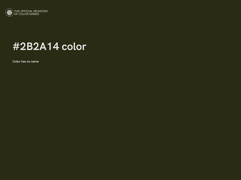 #2B2A14 color image