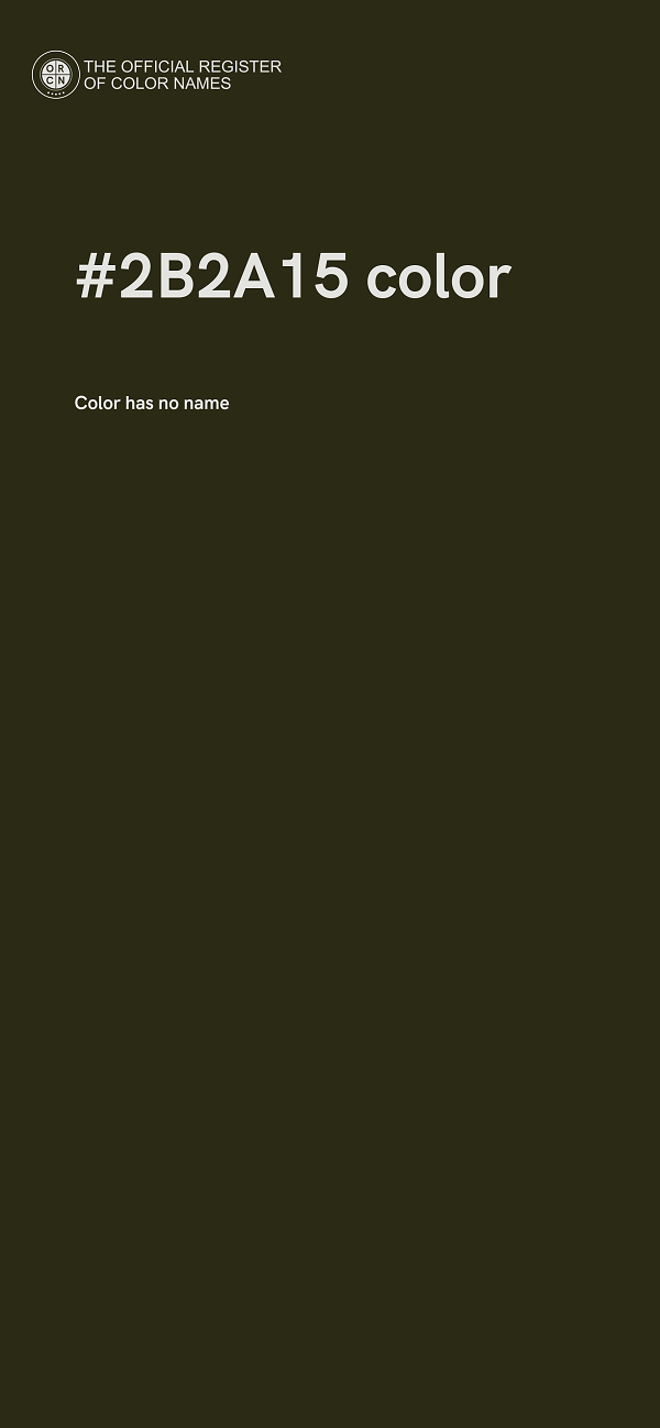 #2B2A15 color image