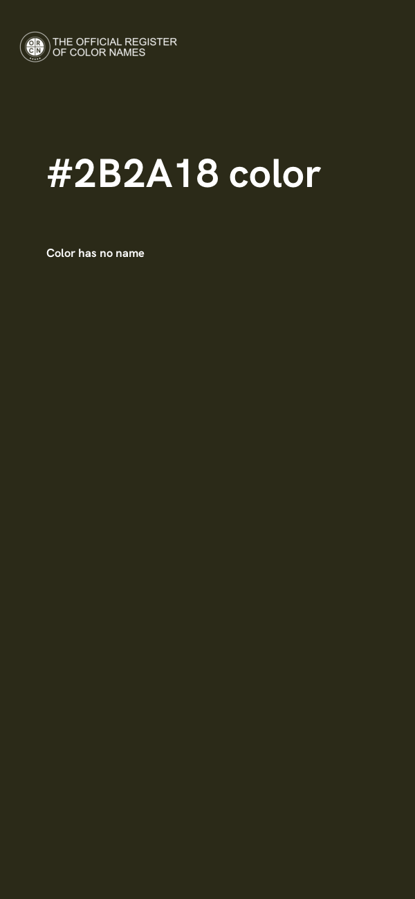 #2B2A18 color image
