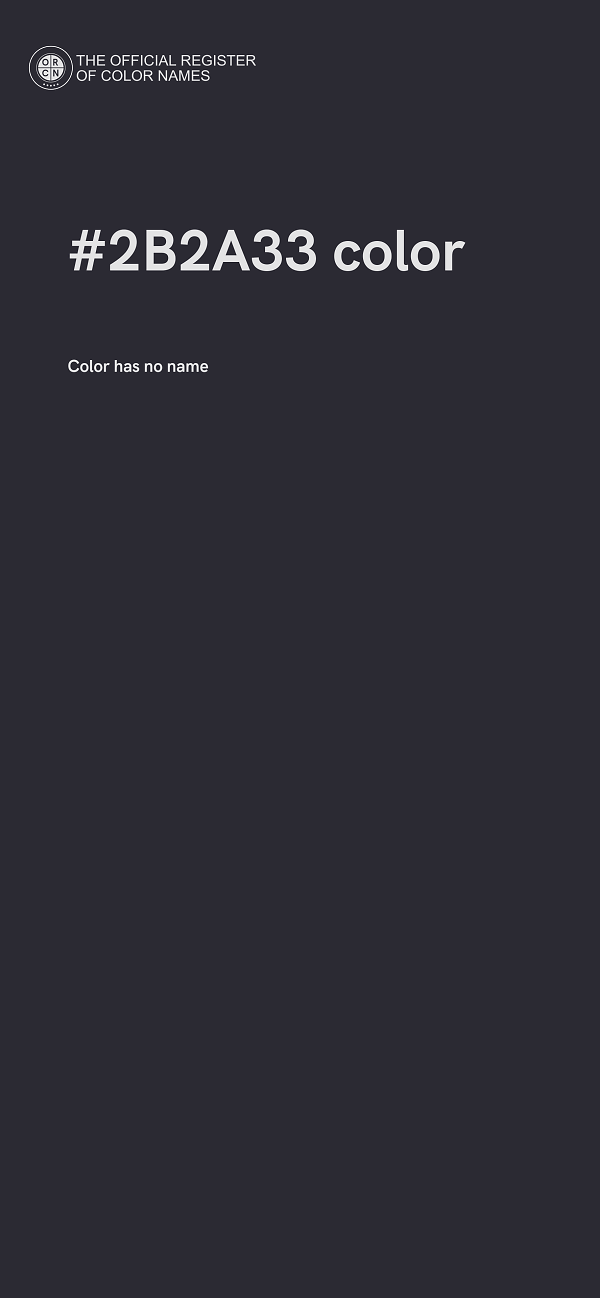 #2B2A33 color image