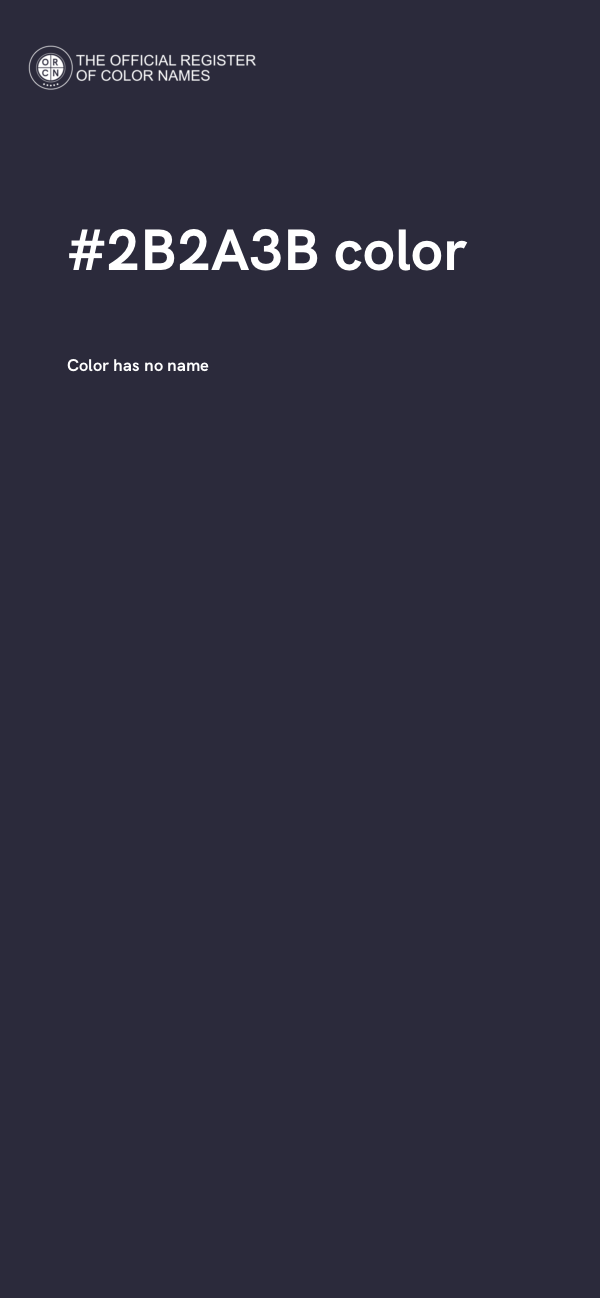 #2B2A3B color image