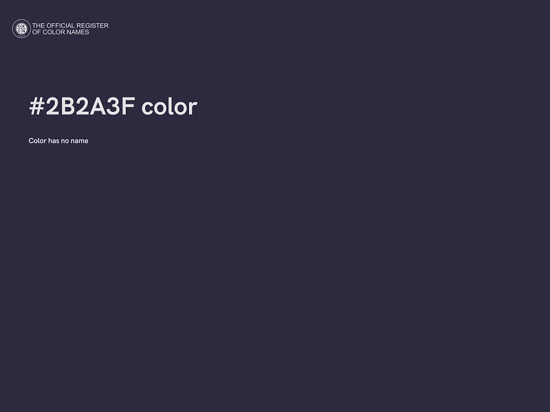 #2B2A3F color image