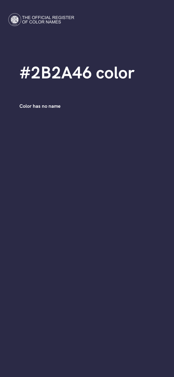 #2B2A46 color image