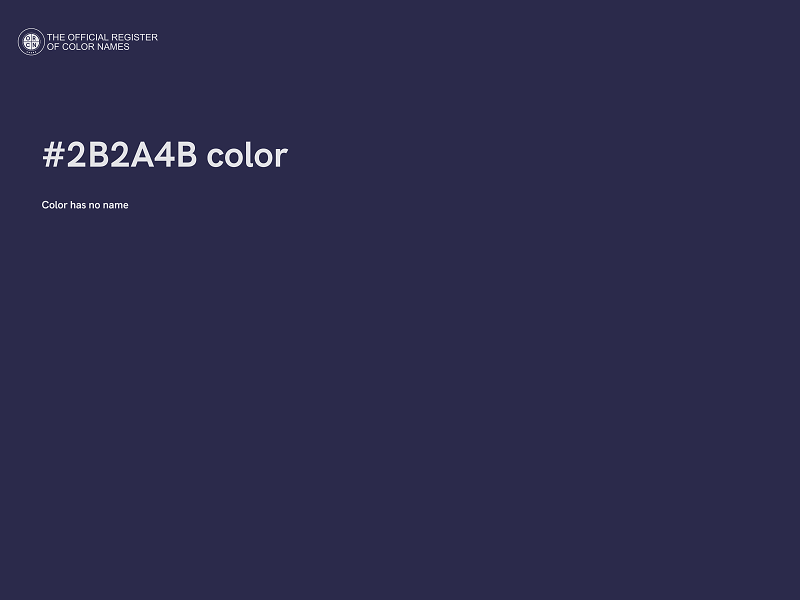 #2B2A4B color image