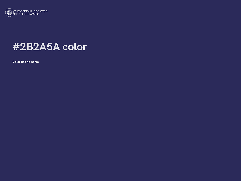 #2B2A5A color image