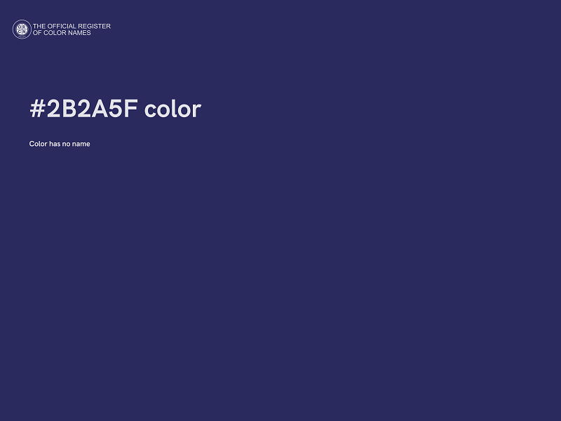 #2B2A5F color image