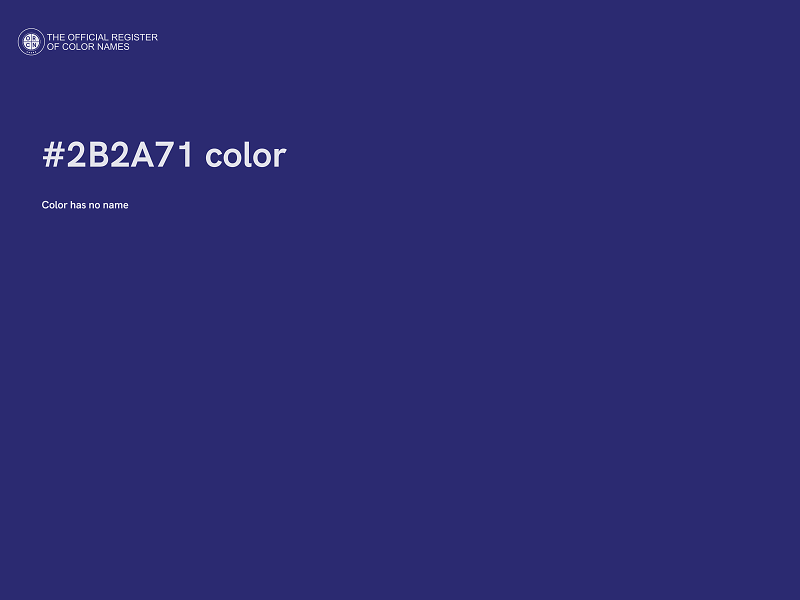 #2B2A71 color image