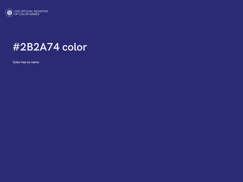 #2B2A74 color image