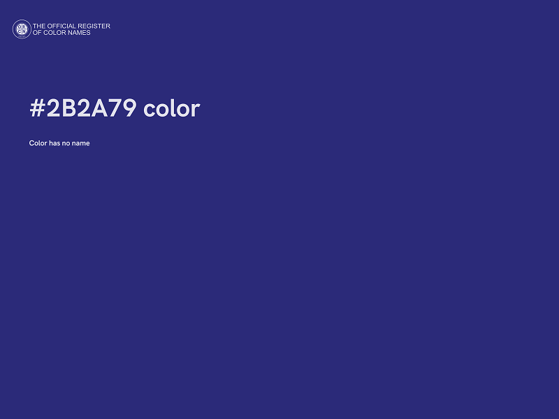 #2B2A79 color image