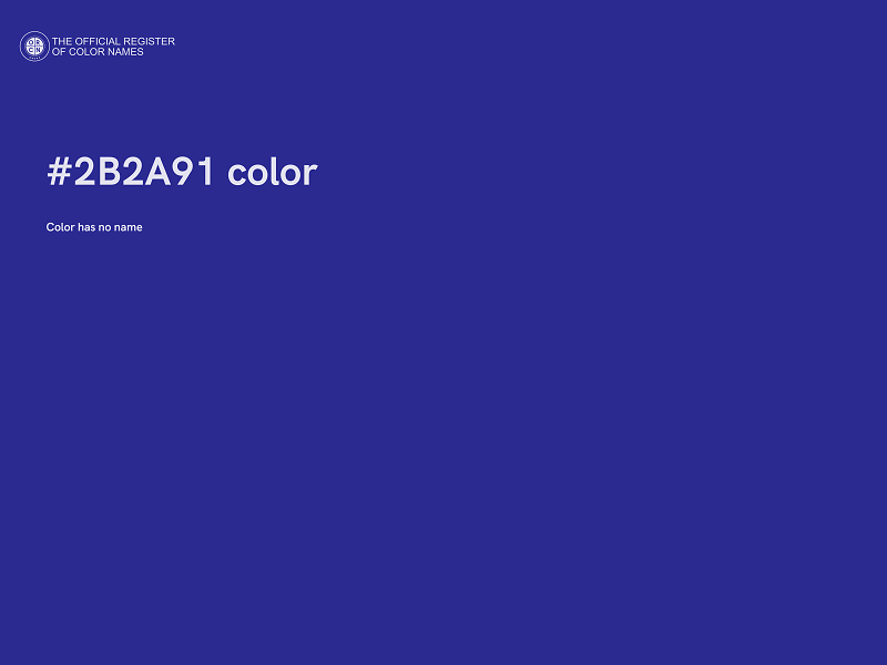 #2B2A91 color image