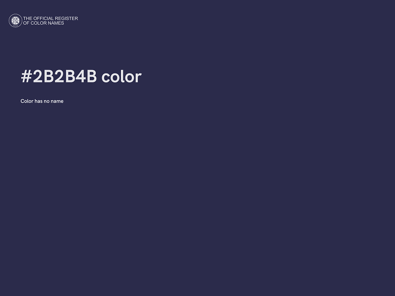 #2B2B4B color image