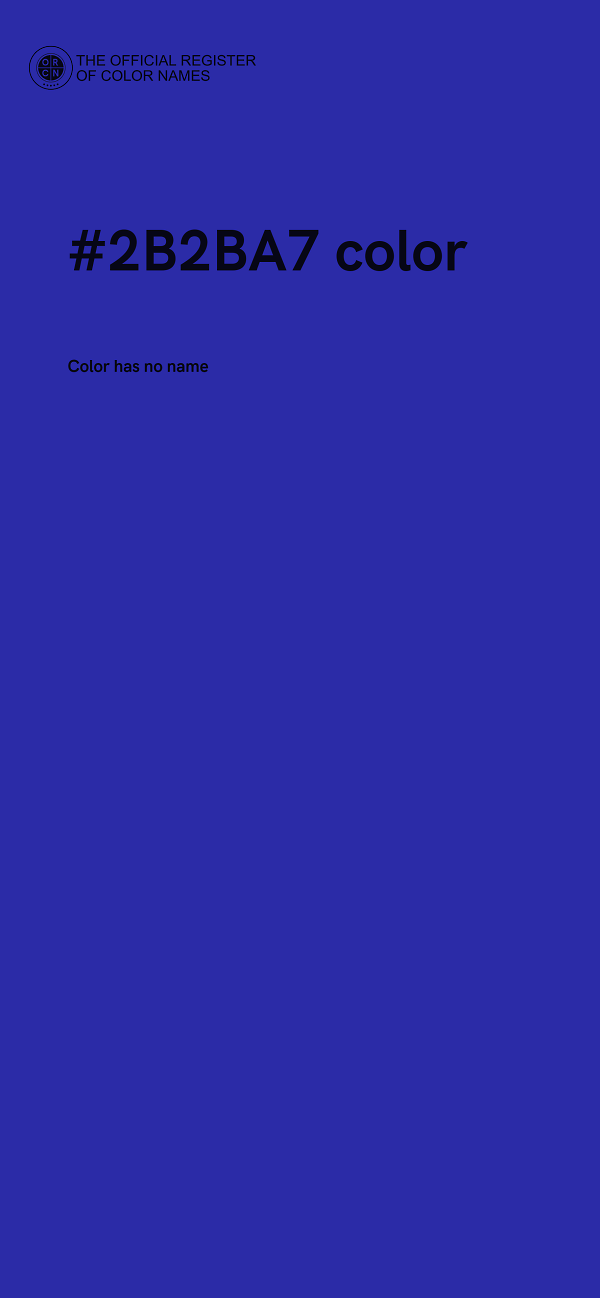 #2B2BA7 color image