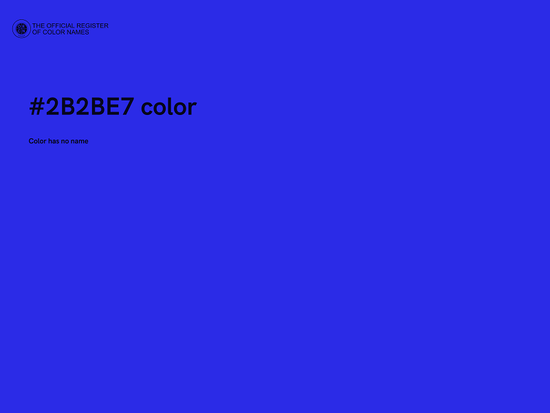 #2B2BE7 color image
