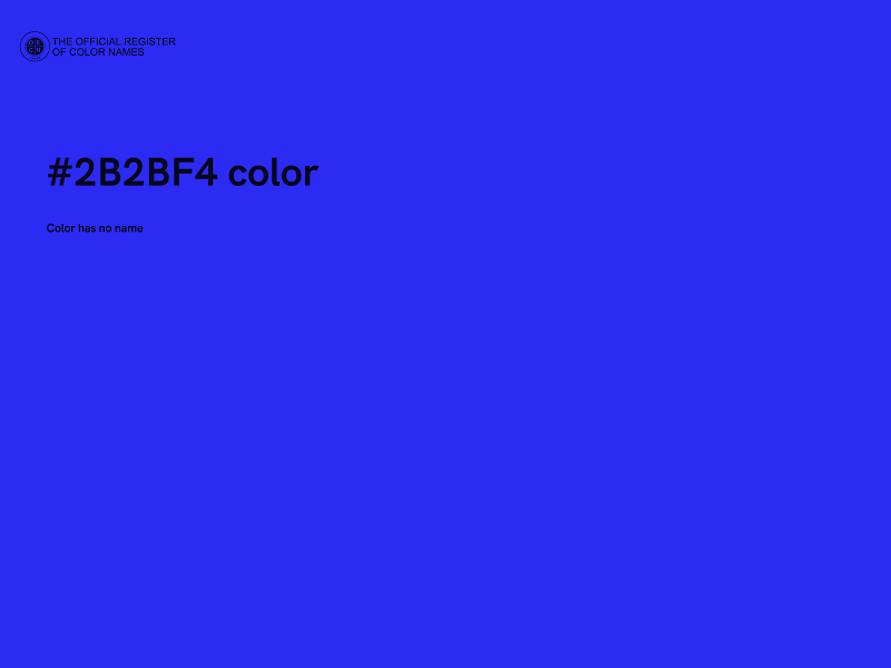 #2B2BF4 color image
