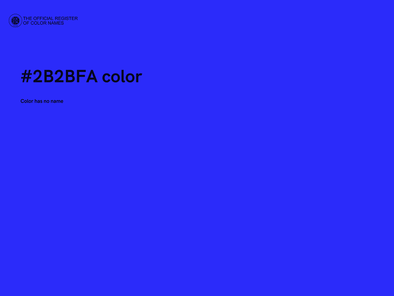 #2B2BFA color image