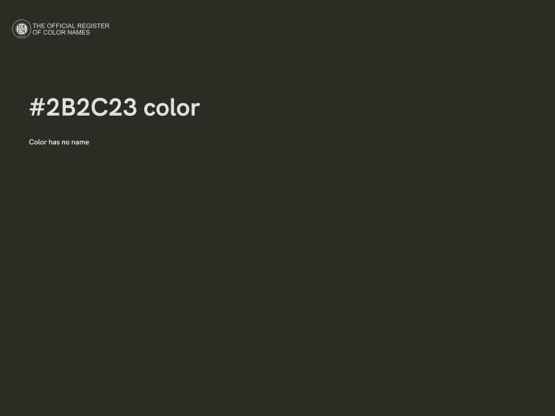 #2B2C23 color image