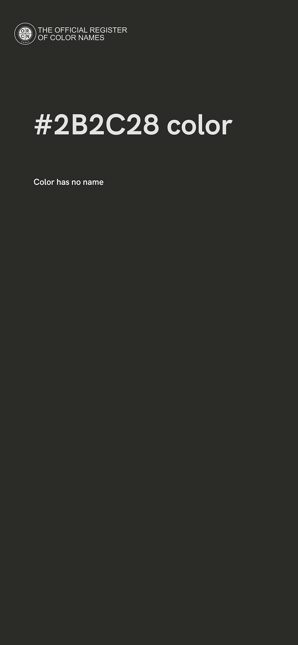 #2B2C28 color image