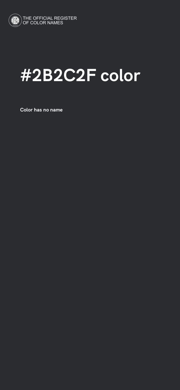 #2B2C2F color image