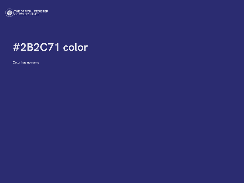 #2B2C71 color image