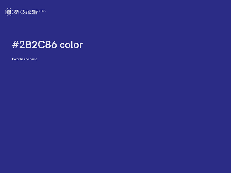 #2B2C86 color image