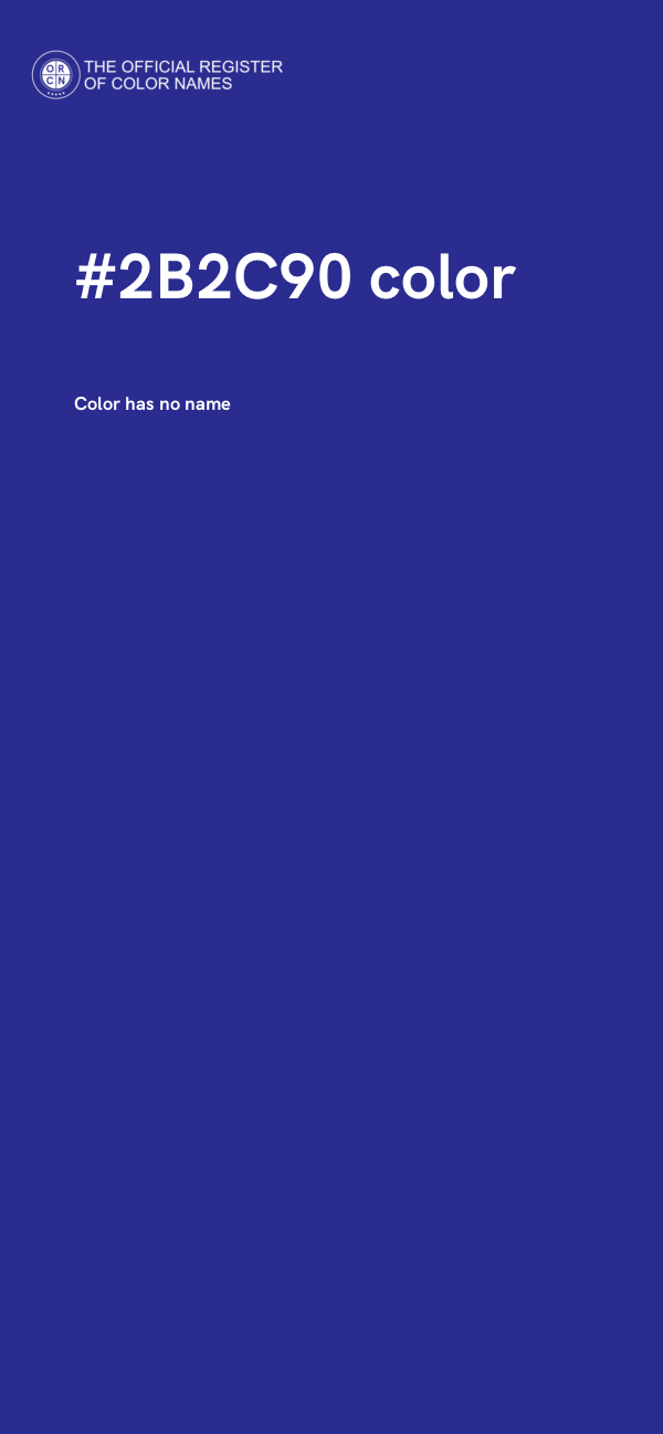 #2B2C90 color image