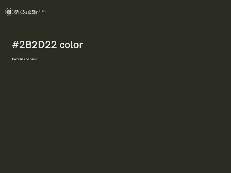 #2B2D22 color image