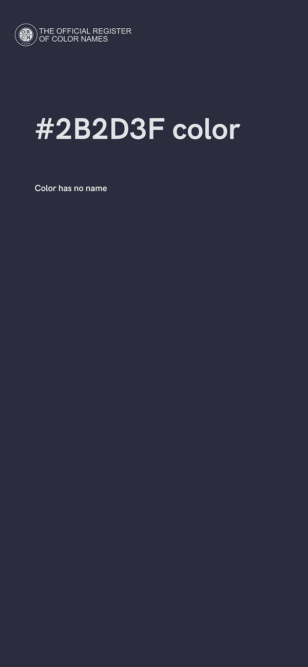 #2B2D3F color image