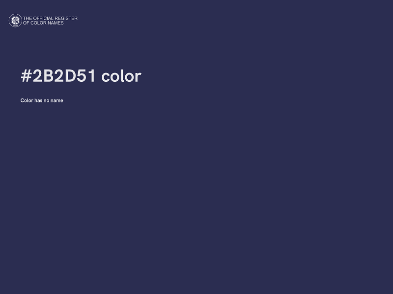 #2B2D51 color image