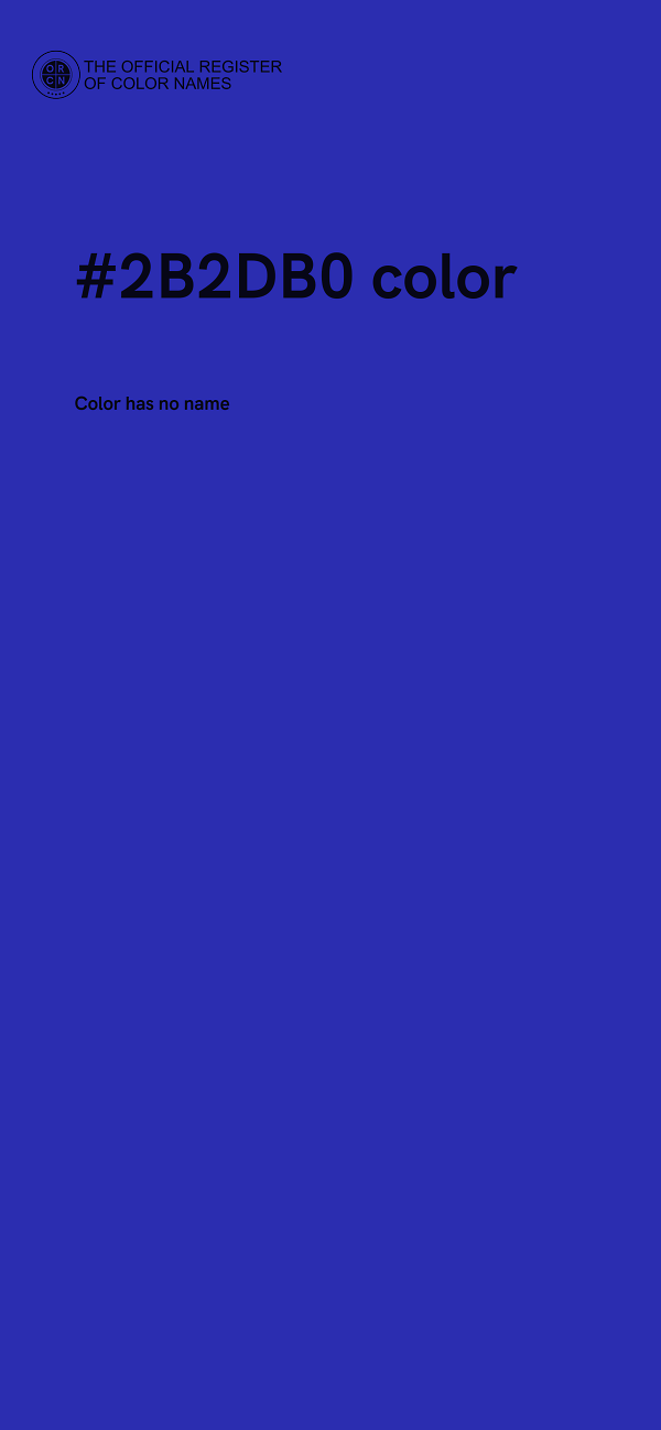 #2B2DB0 color image