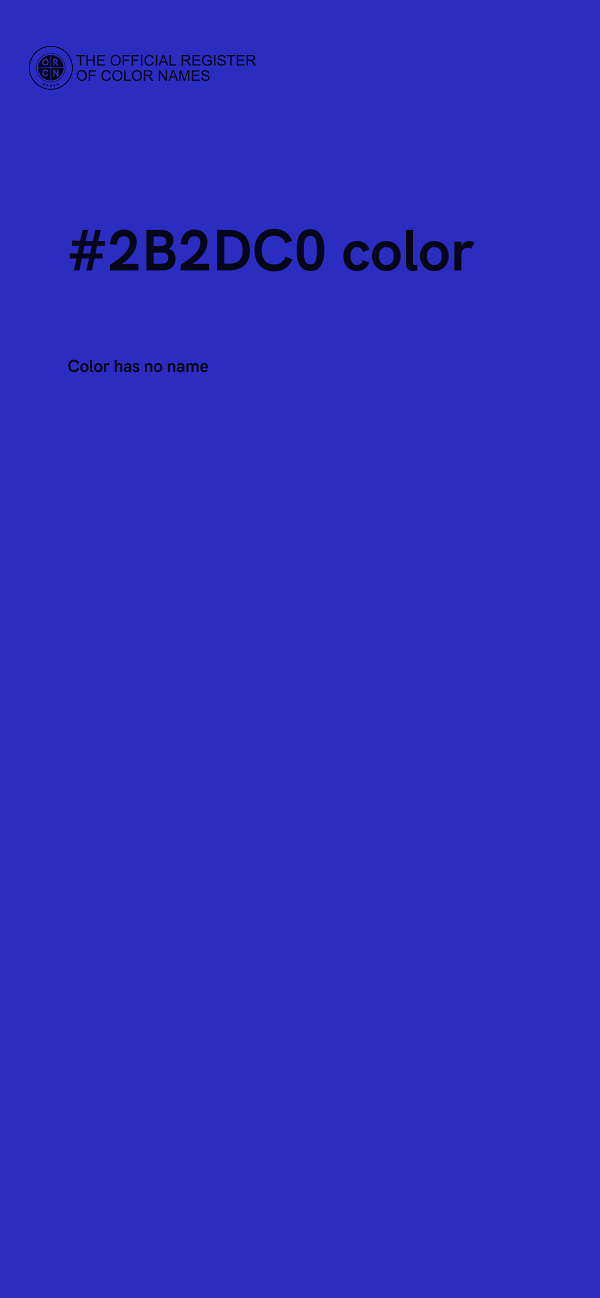 #2B2DC0 color image