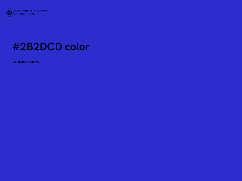 #2B2DCD color image