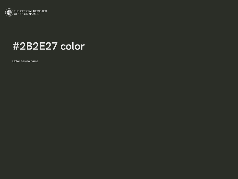 #2B2E27 color image