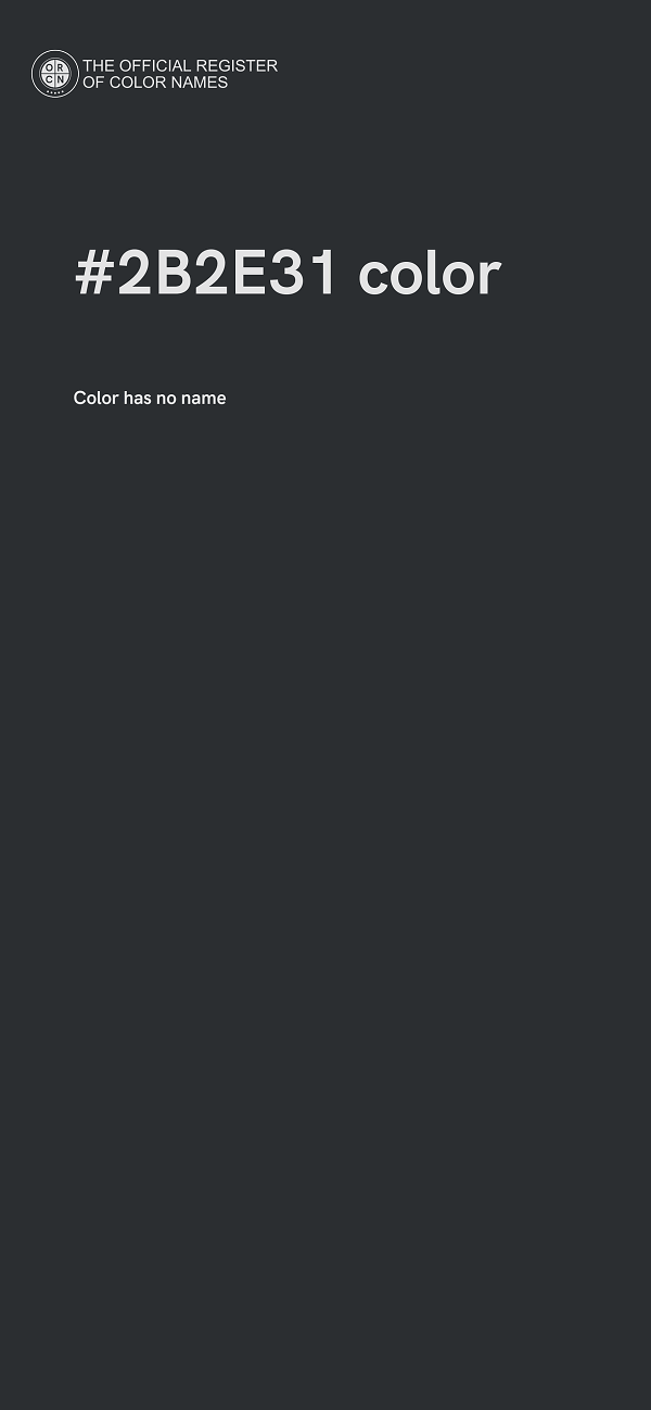 #2B2E31 color image