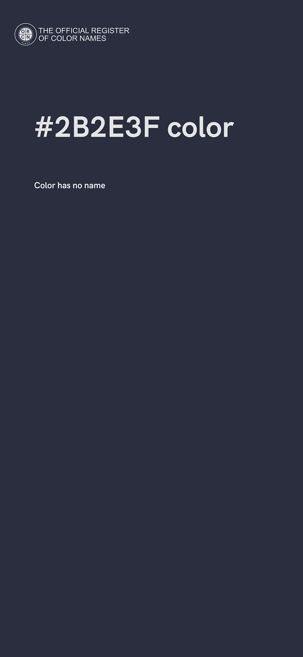 #2B2E3F color image