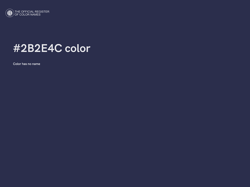 #2B2E4C color image