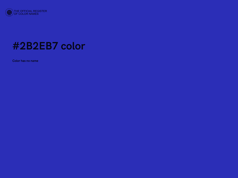 #2B2EB7 color image