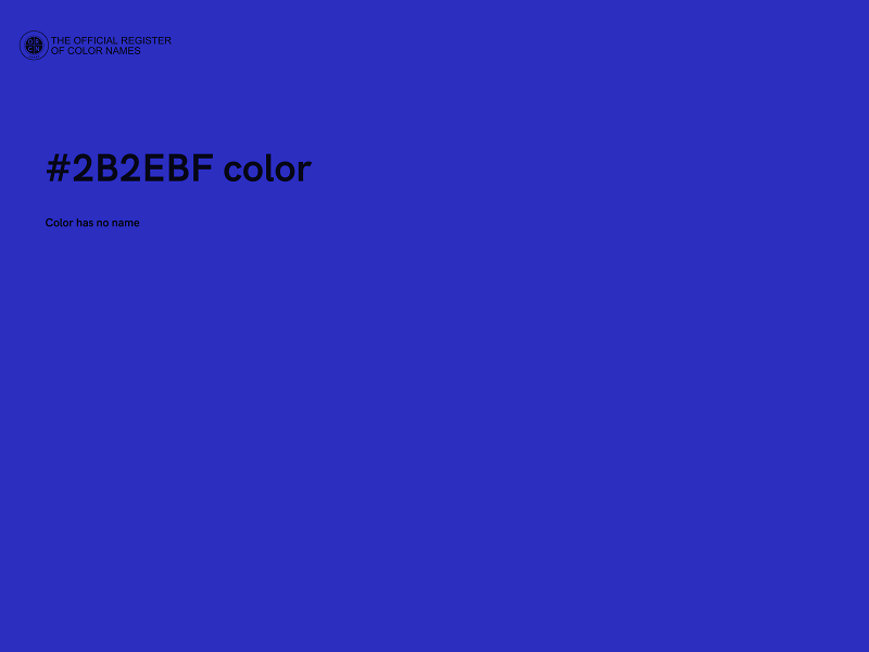 #2B2EBF color image