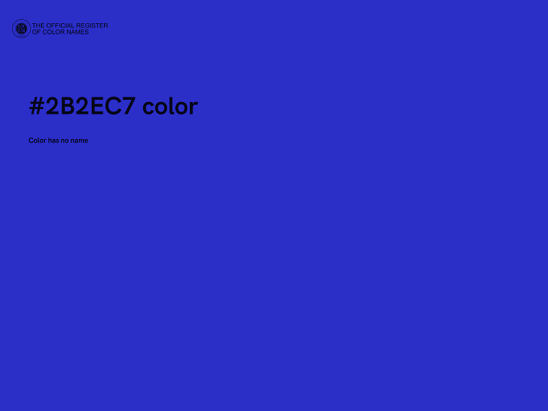 #2B2EC7 color image