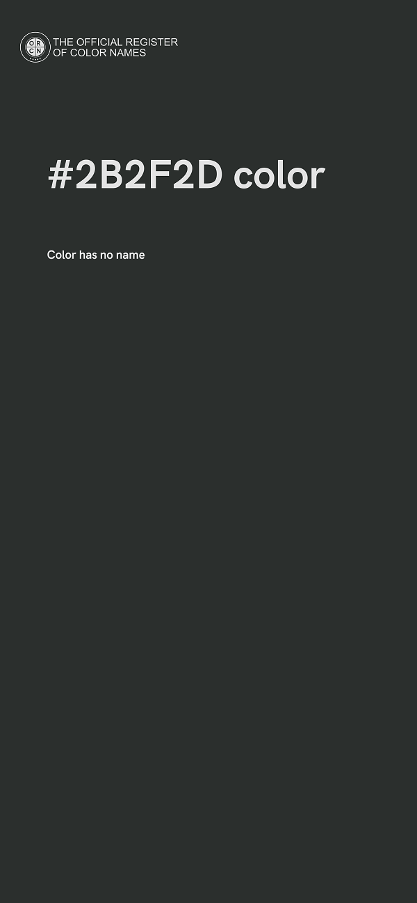 #2B2F2D color image