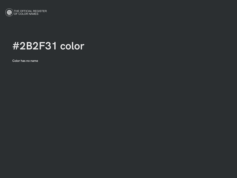 #2B2F31 color image