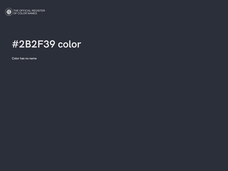 #2B2F39 color image